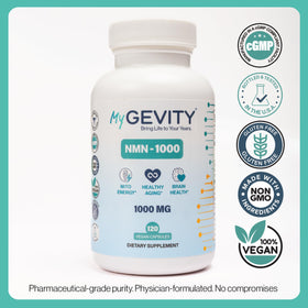 MyGevity NMN 1000mg supplement facts panel