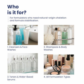 MYOC Sodium Gluconate 227g displayed with other cosmetic ingredients