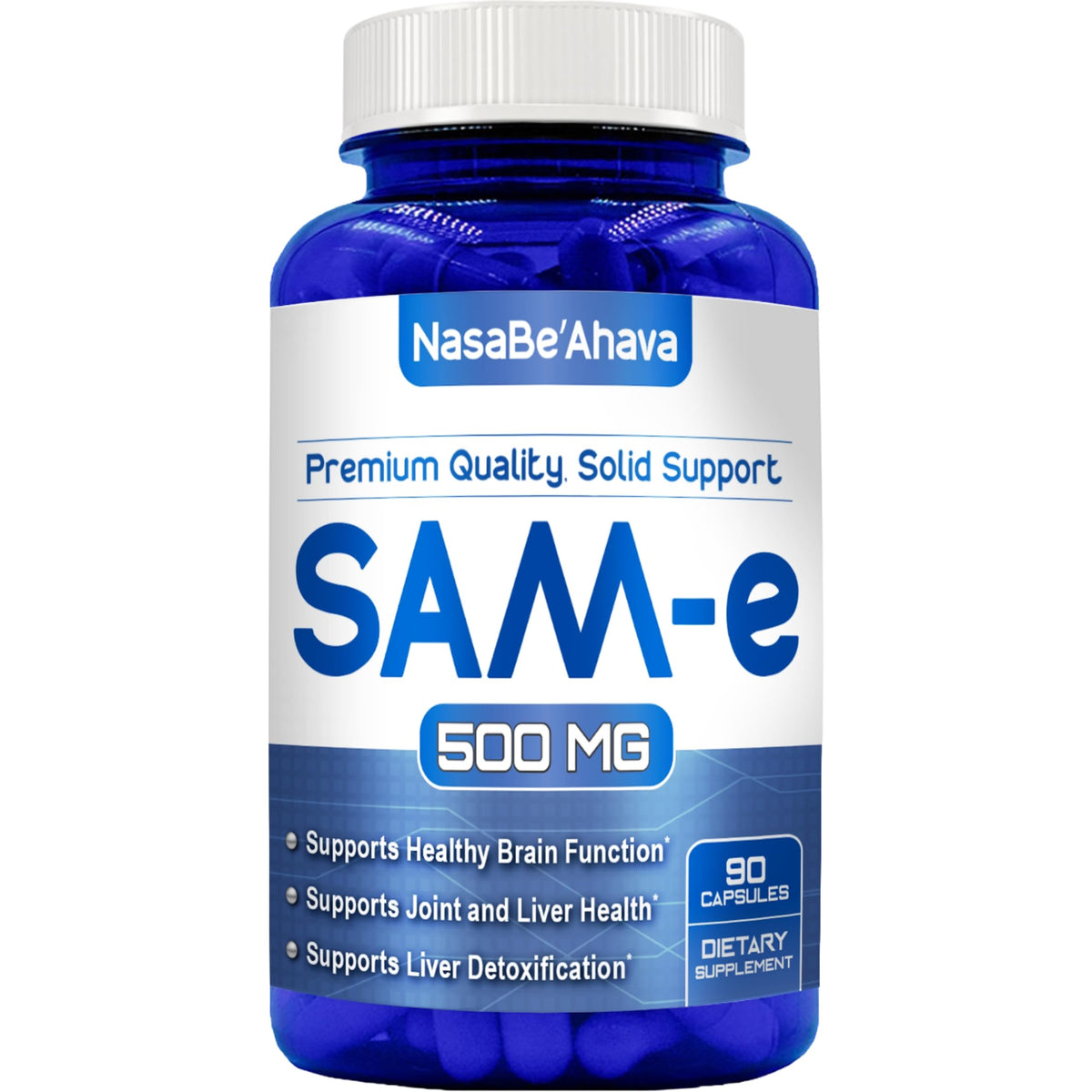 NasaBeahava SAM-E Supplement 500mg front view