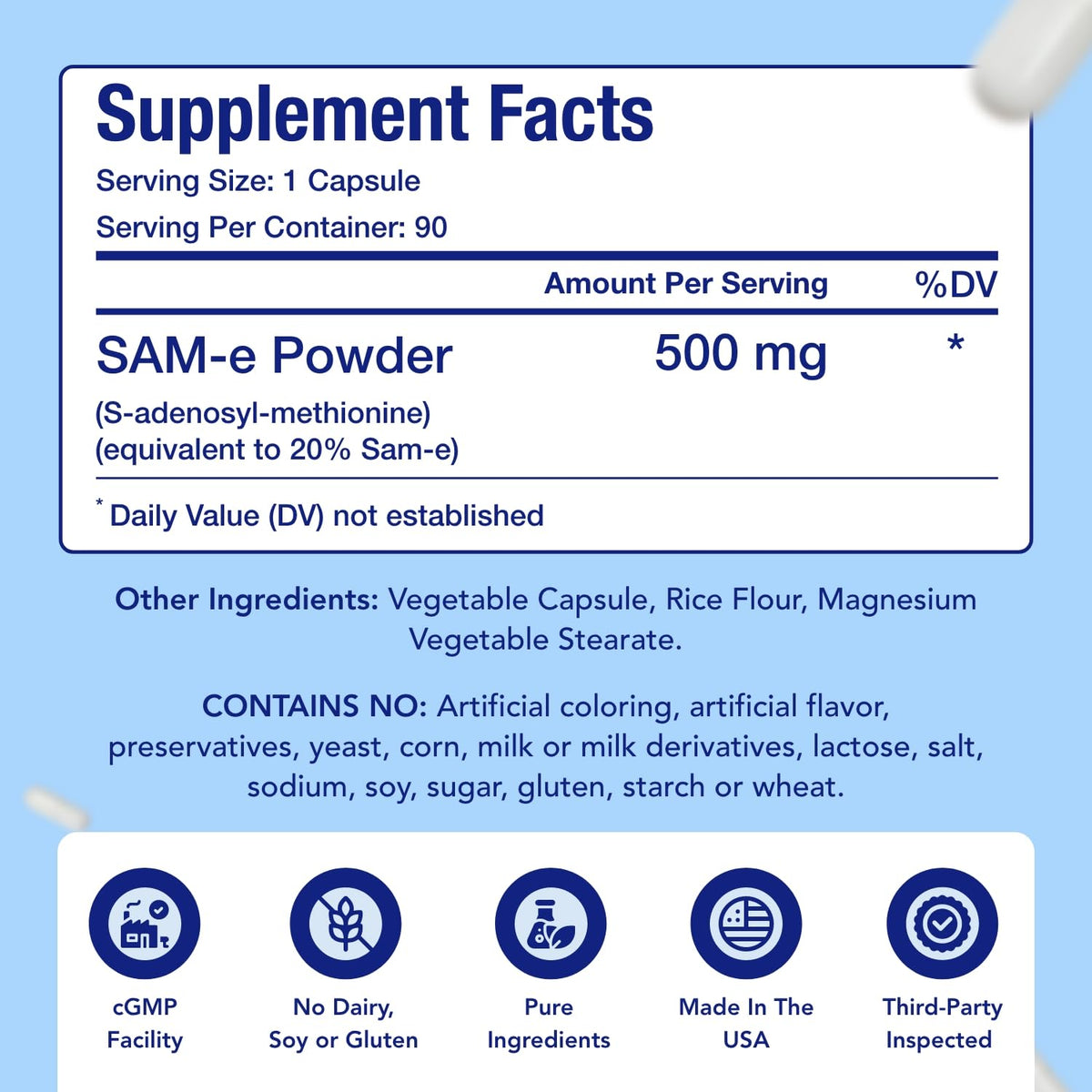 NasaBeahava SAM-E Supplement 500mg packaging