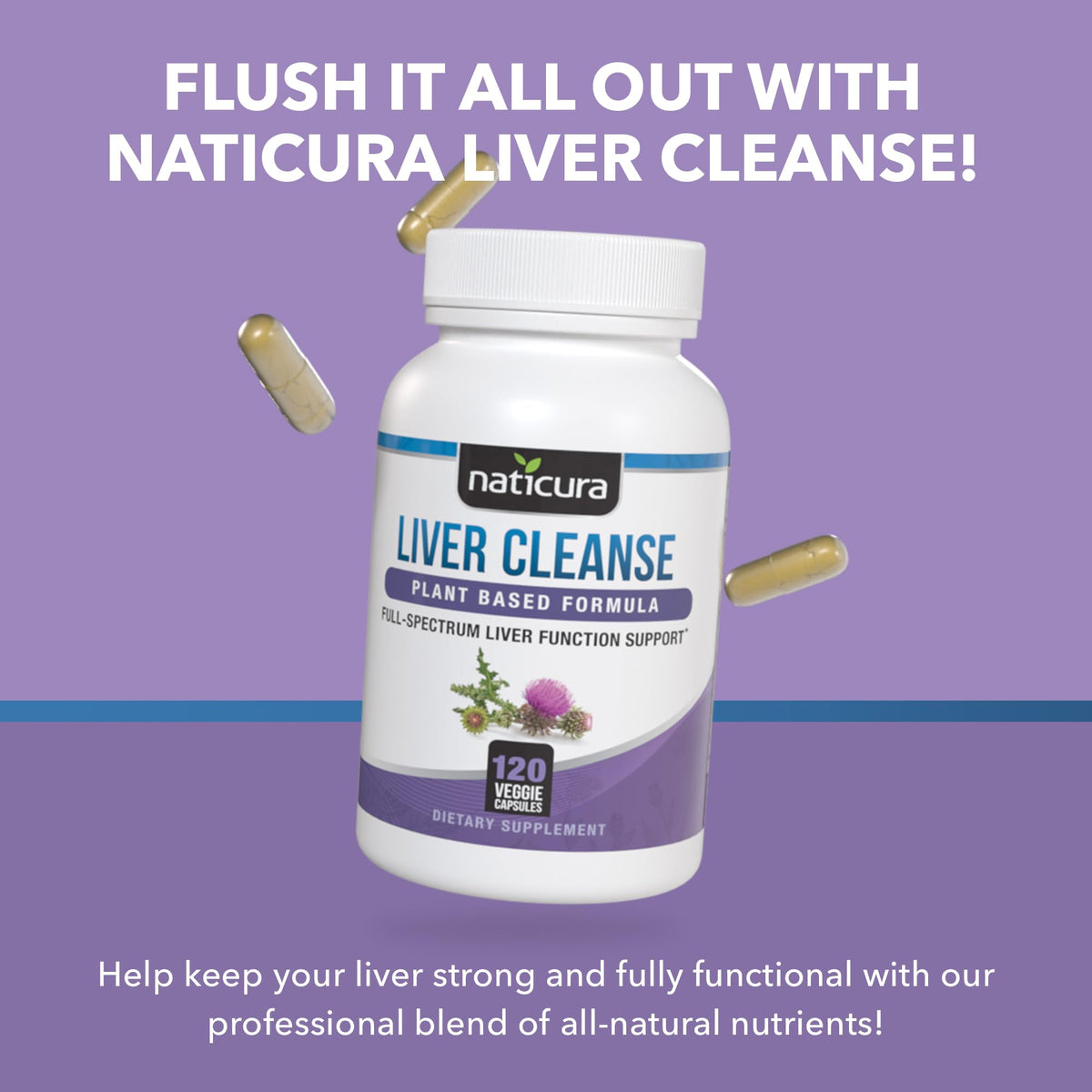 Naticura Liver Cleanse ingredients list on packaging
