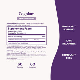 Natrol Cognium Memory Extra Strength 60 Tablets close-up of tablets
