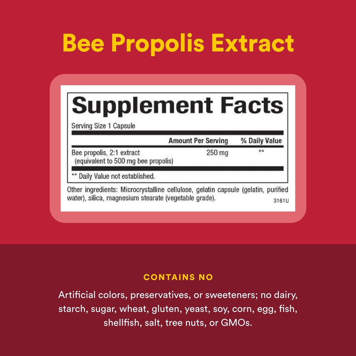 Natural Factors Bee Propolis Extract 500 mg capsule close-up