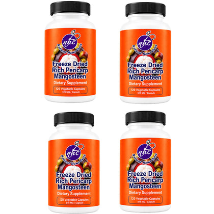 Natural Home Mangosteen Supplement 480 vegan capsules front view