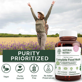 Natural Nutra Whole Food Complete Multivitamin 60 Capsules back view