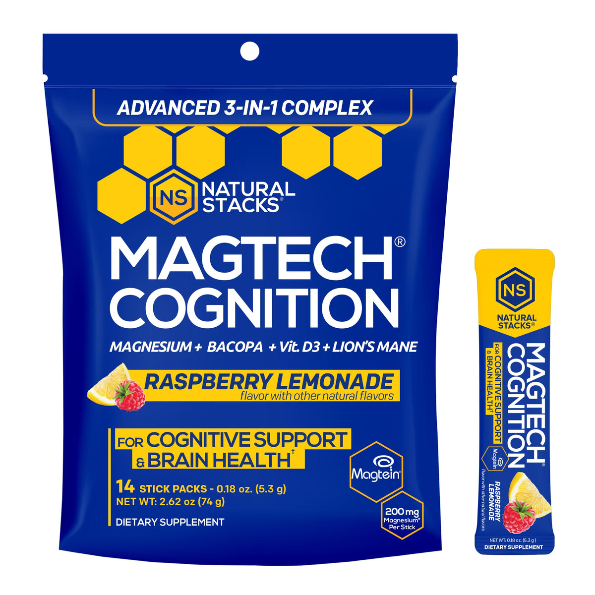 NATURAL STACKS MagTech Magnesium Cognition Powder front view