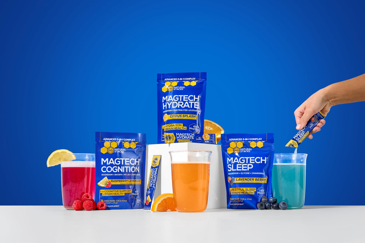 NATURAL STACKS MagTech Magnesium Cognition Powder nutritional information
