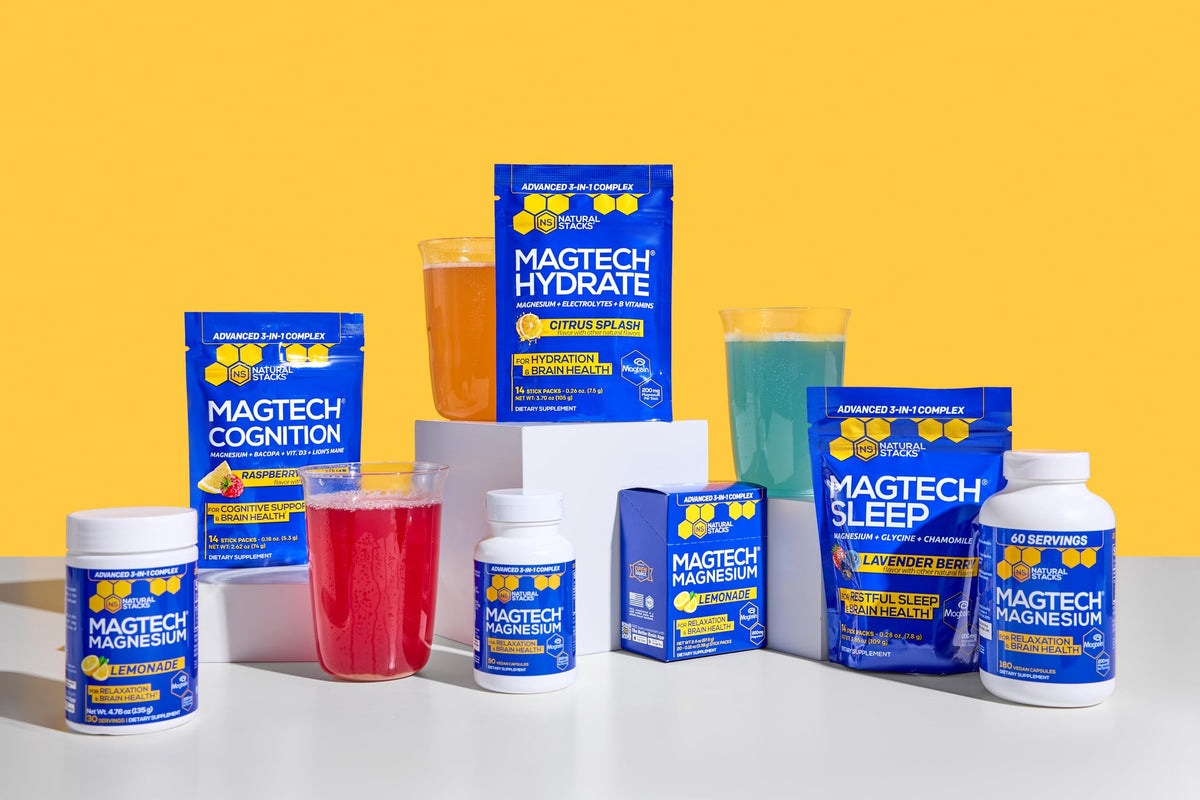 NATURAL STACKS MagTech Magnesium Cognition Powder serving suggestion