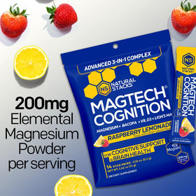 NATURAL STACKS MagTech Magnesium Cognition Powder side view