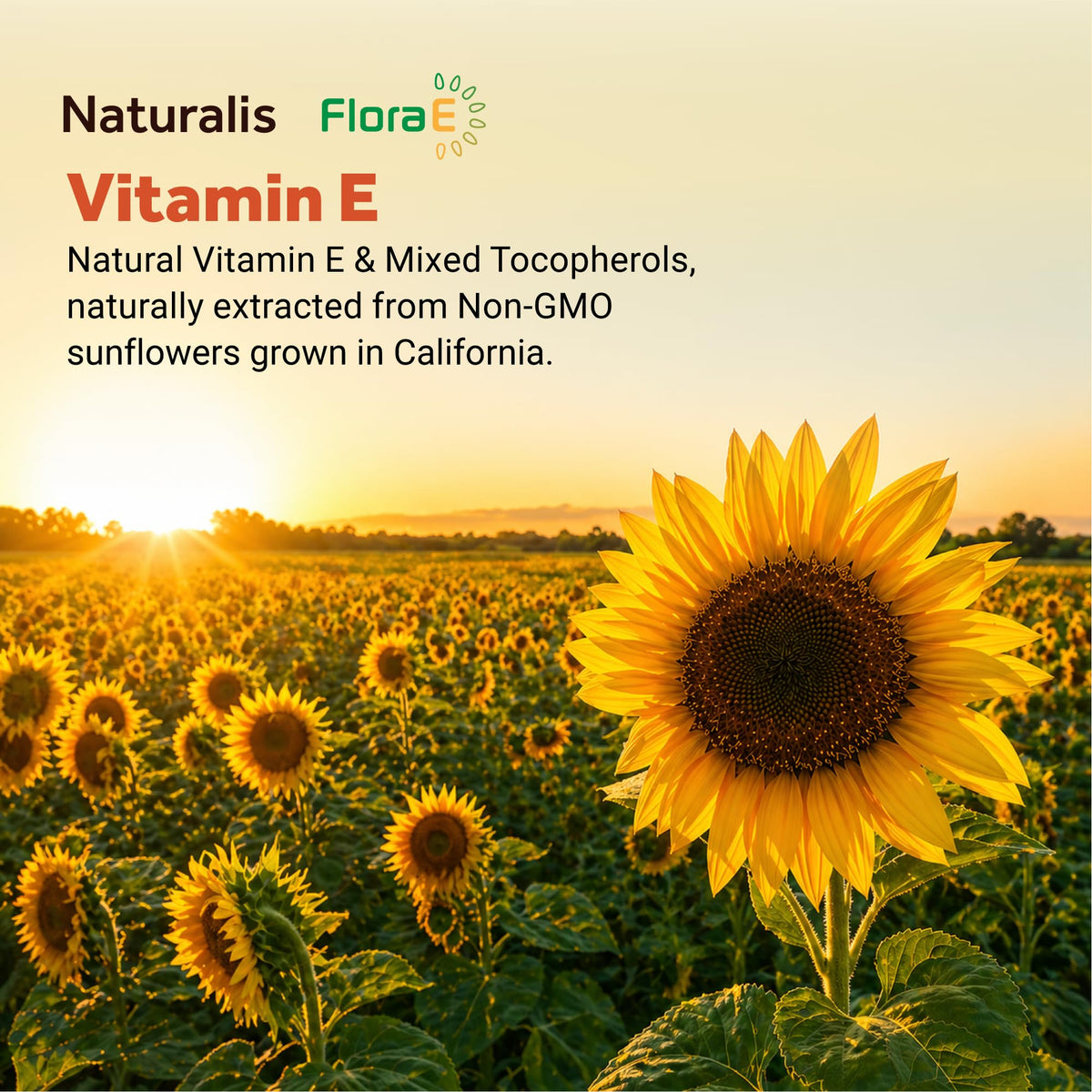 Naturalis Sunflower Vitamin E 670mg back of the packaging