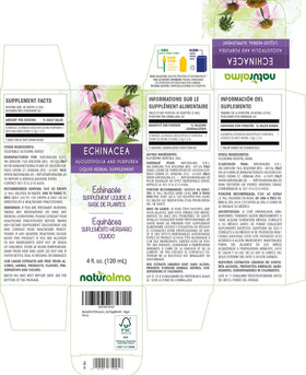 Naturalma Echinacea Alcohol-Free Tincture label close-up