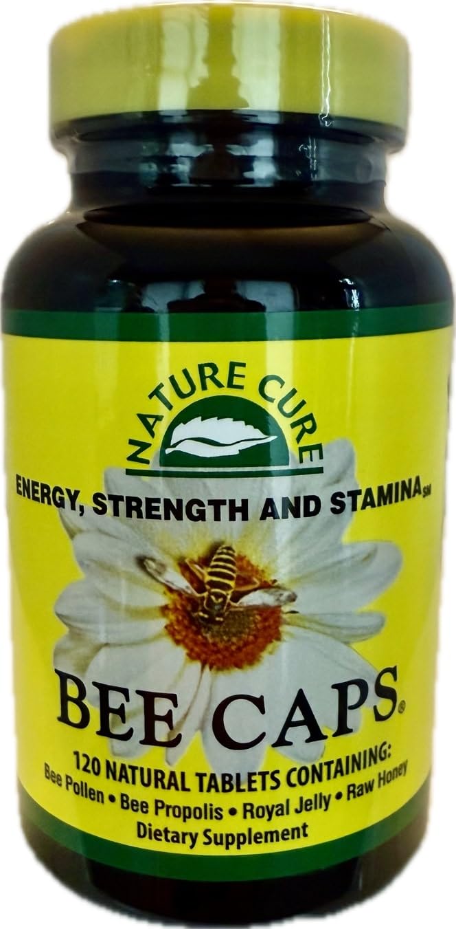 Nature Bee Caps 120 caplets front view with new tablet size