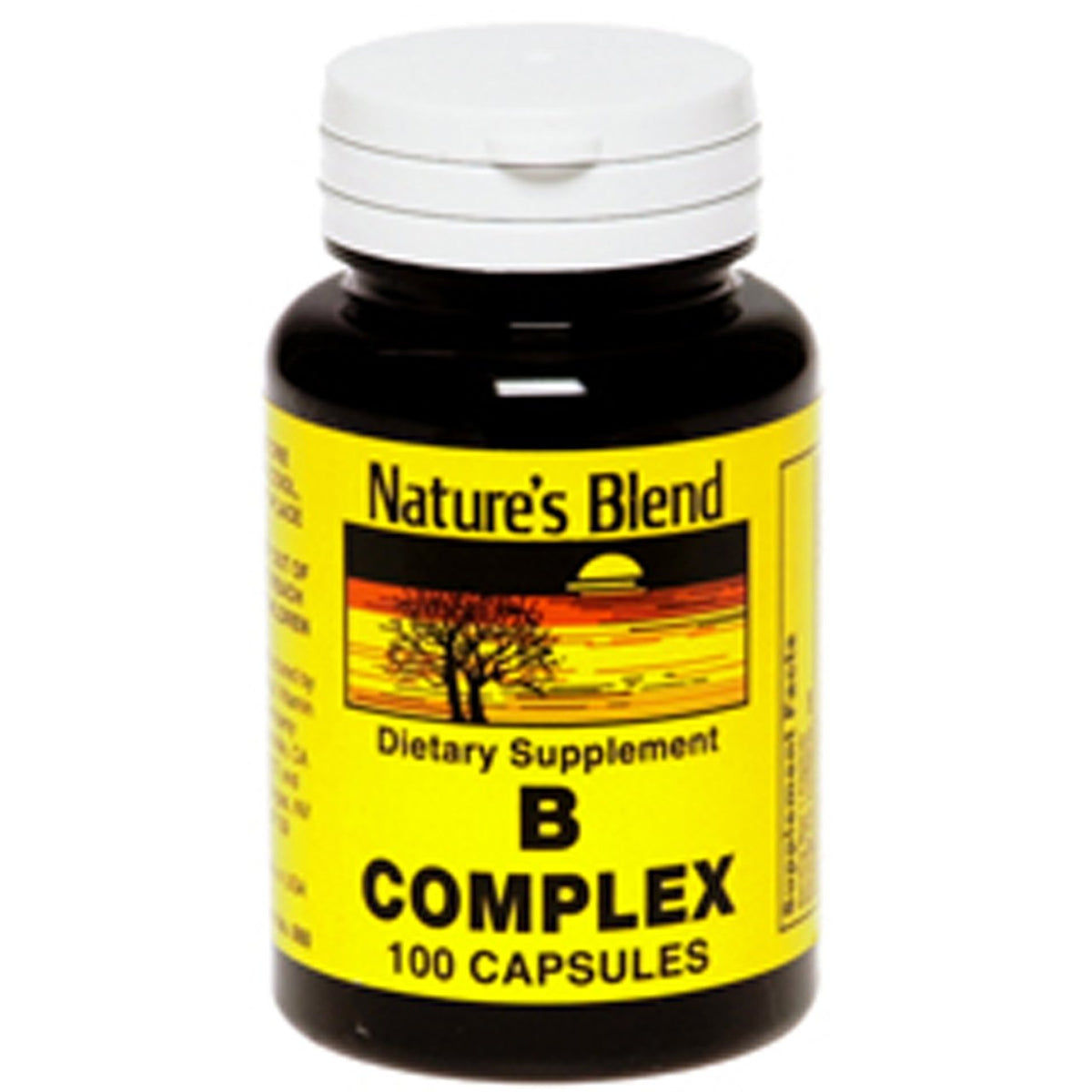 Nature's Blend B Complex Capsules resealable bottle side view