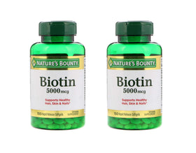 Nature's Bounty Biotin 5000 mcg softgels front view