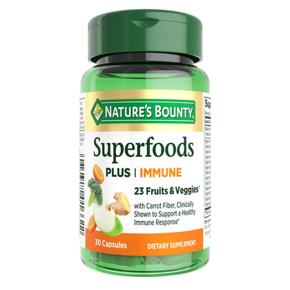 Nature's Bounty Superfoods Plus daily wellness supplement bottle front view