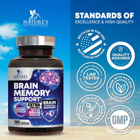 Nature's Nutrition Brain Memory Supplement ingredients list
