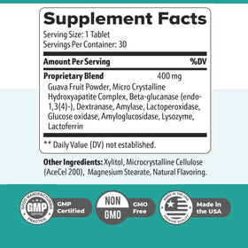 Nature’s NutriWave Synadentix Hydroxyapatite & Enzyme Tablets close-up of tablet
