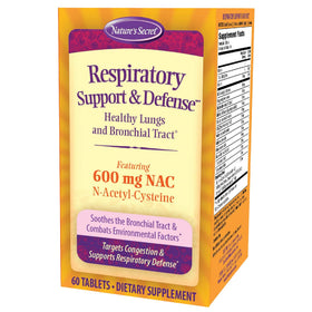 Nature's Secret Respiratory Support & Defense supplement front view