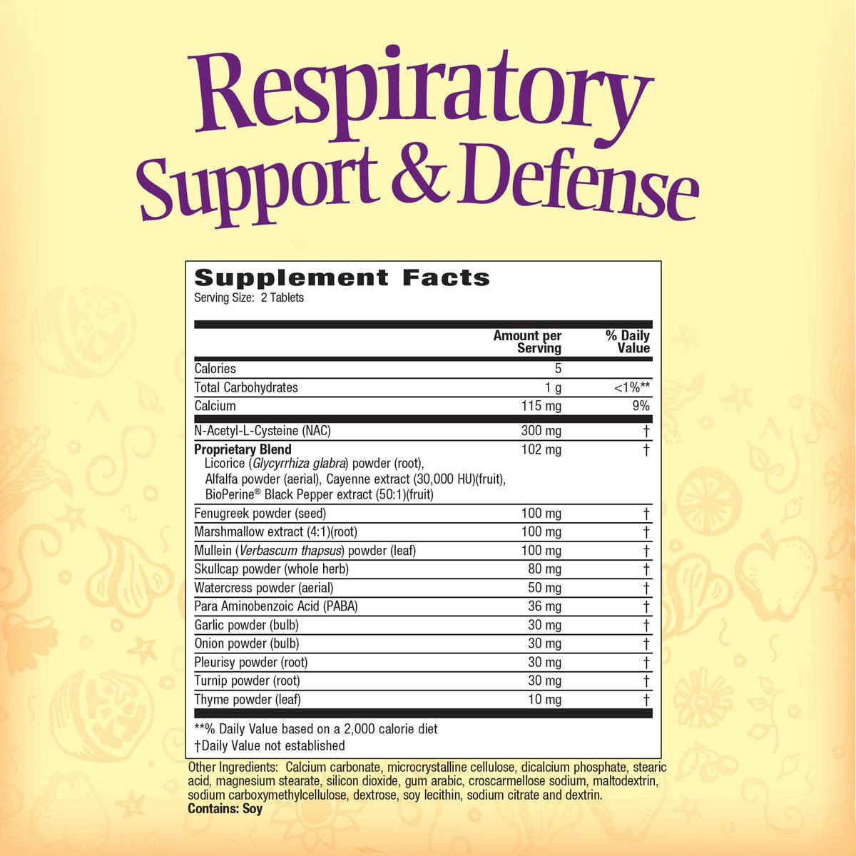 Nature's Secret Respiratory Support & Defense supplement side view