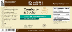 Nature's Sunshine Cranberry and Buchu Concentrate 100 Capsules opened bottle