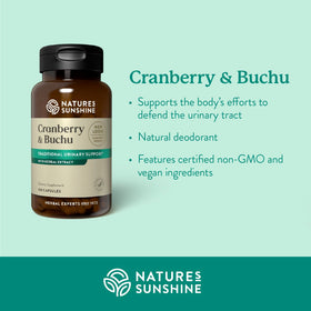 Nature's Sunshine Cranberry and Buchu Concentrate 100 Capsules side view
