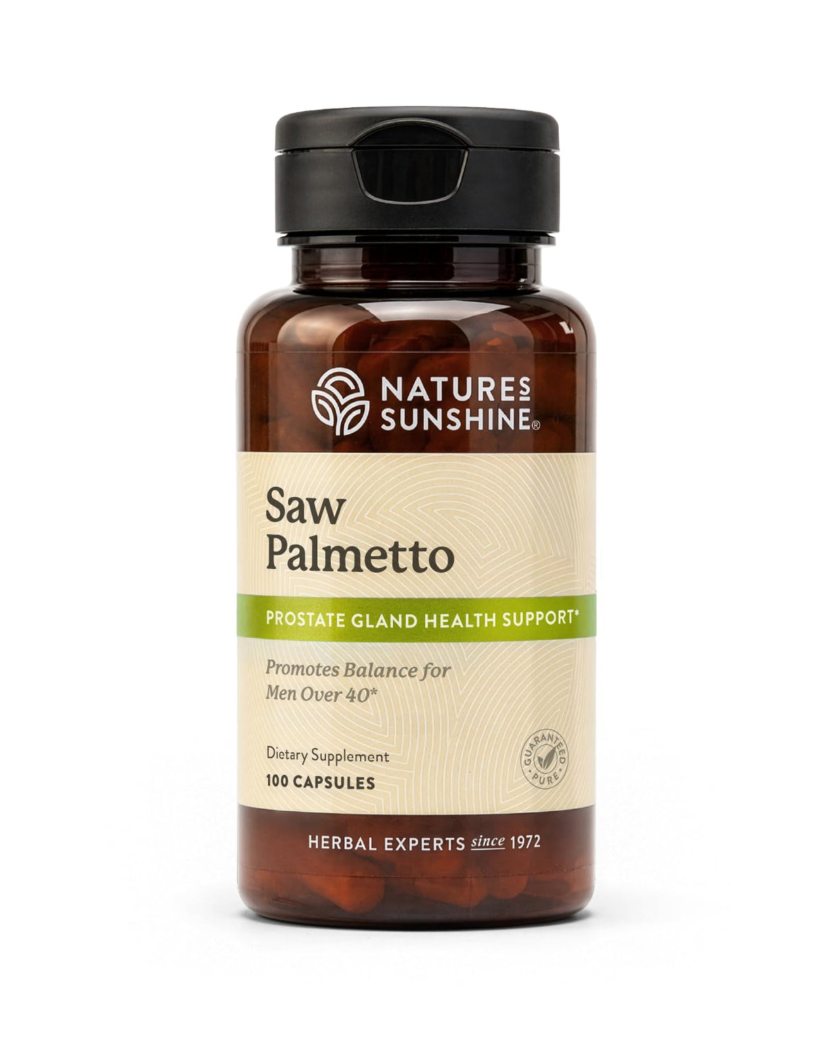 Nature's Sunshine Saw Palmetto 100 capsules front view