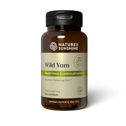 Nature's Sunshine Wild Yam Capsules bottle front view