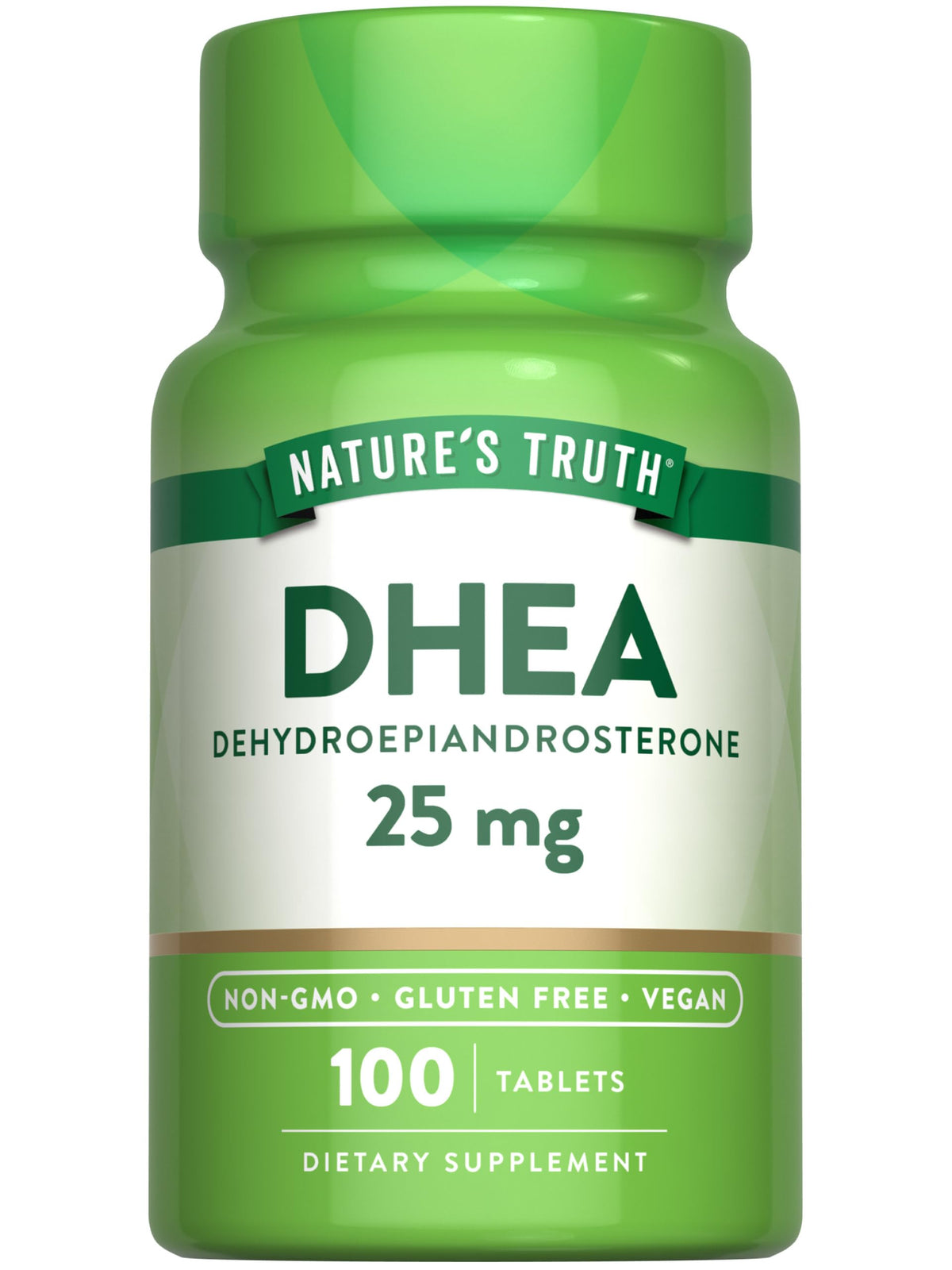 Nature's Truth DHEA 25mg Tablets front view with packaging