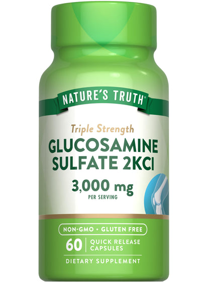 Nature's Truth Glucosamine Sulfate Capsules 3000mg front view