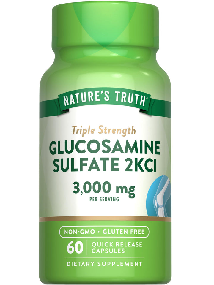 Nature's Truth Glucosamine Sulfate Capsules 3000mg front view