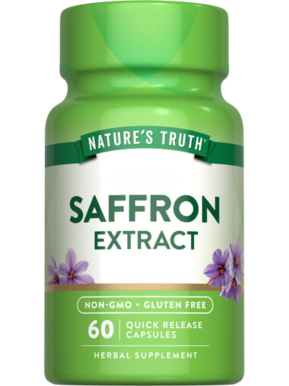 Nature's Truth Saffron Extract Supplement front view of packaging