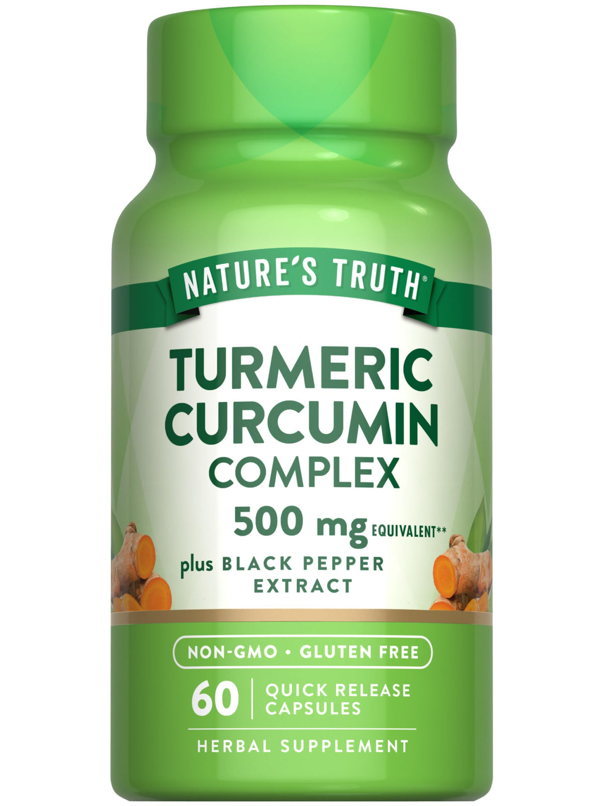 Nature's Truth Turmeric Curcumin 60 Capsules front view