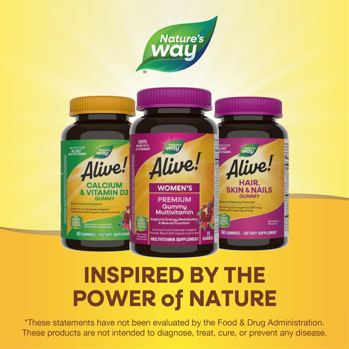 Nature's Way Alive! Premium Women's Gummy Multivitamin on a kitchen counter