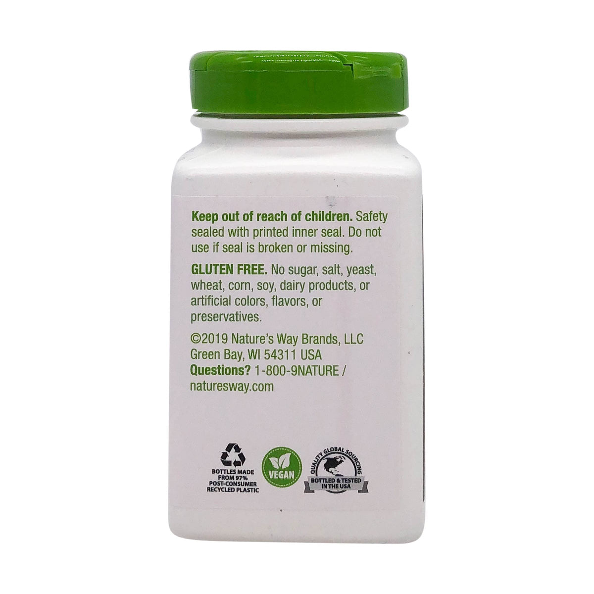 Nature's Way Marshmallow Root 960 mg capsules back label