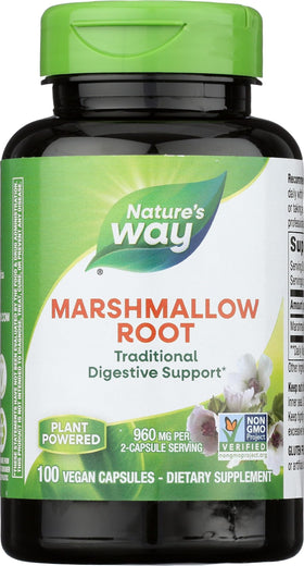 Nature's Way Marshmallow Root 960 mg capsules front view