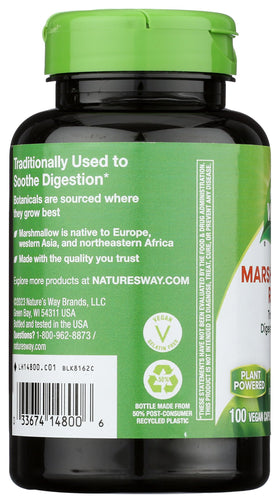 Nature's Way Marshmallow Root 960 mg capsules with herbal ingredients
