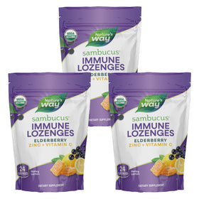 Nature's Way Sambucus Zinc Lozenges 24 count front view