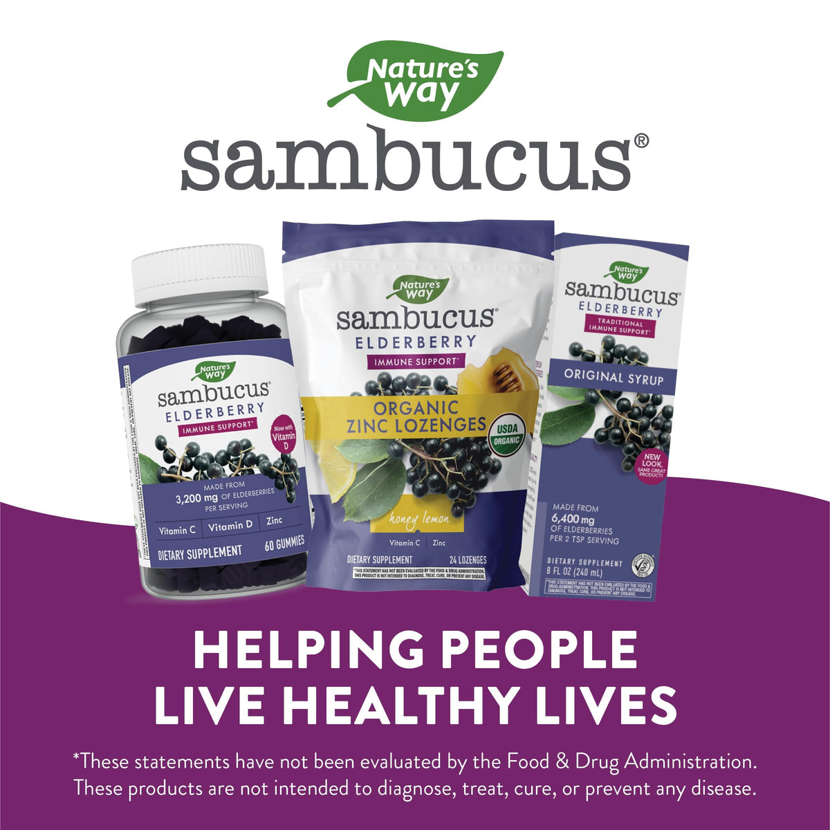 Nature's Way Sambucus Zinc Lozenges lifestyle scene