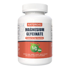 Nature4U Magnesium Glycinate 500mg 180 Capsules front view