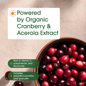 NatureBell Cranberry Concentrate 240 Capsules on a wooden table