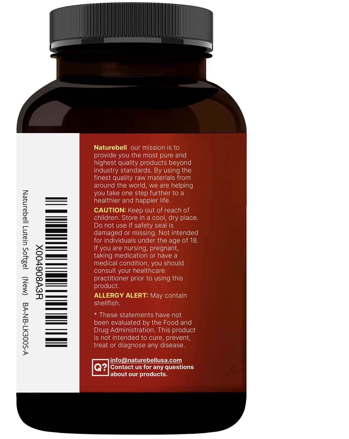 NatureBell Lutein 40mg softgels in a health setting