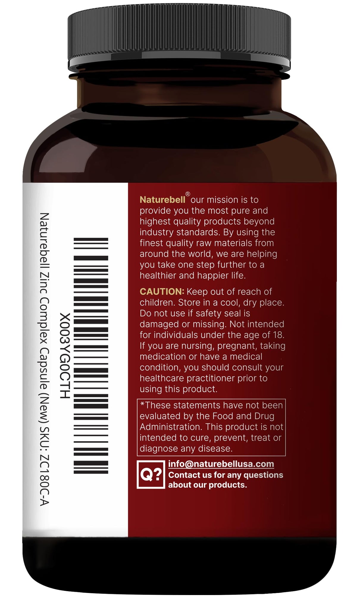 NatureBell Zinc Quercetin on a kitchen counter
