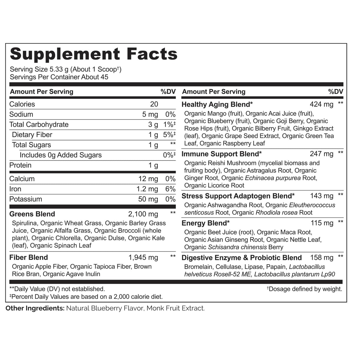 NATURELO Raw Greens Superfood Powder 240g Mixed Berry scoop