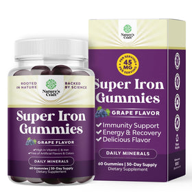 Natures Craft Extra Strength Iron Gummies 60Ct front view