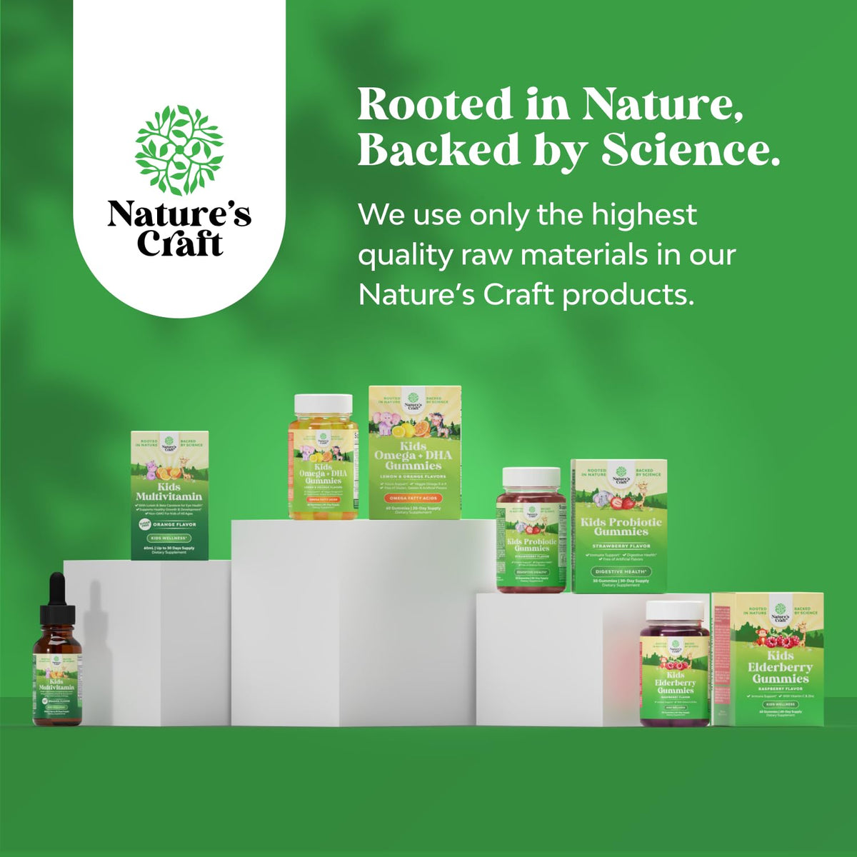 Natures Craft Kids Multivitamin Gummies on a kitchen table