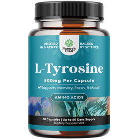 Natures Craft L-Tyrosine 500mg Capsules front view