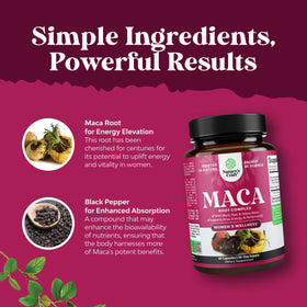 Natures Craft Maca Root Capsules for Women back view