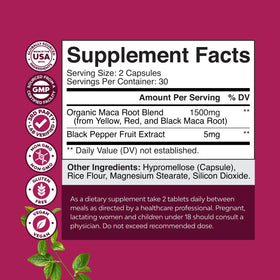 Natures Craft Maca Root Capsules for Women close-up of capsules