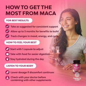 Natures Craft Maca Root Capsules for Women side view