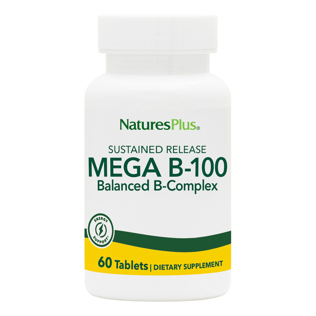 NaturesPlus Mega B-100 Complex 60 tablets front view
